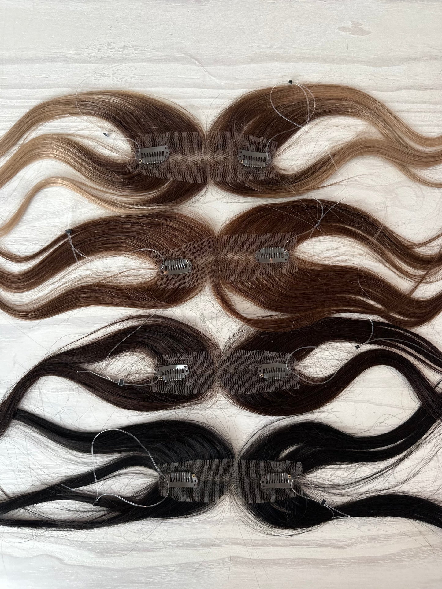 10” Human Hair Clip in Bangs with String