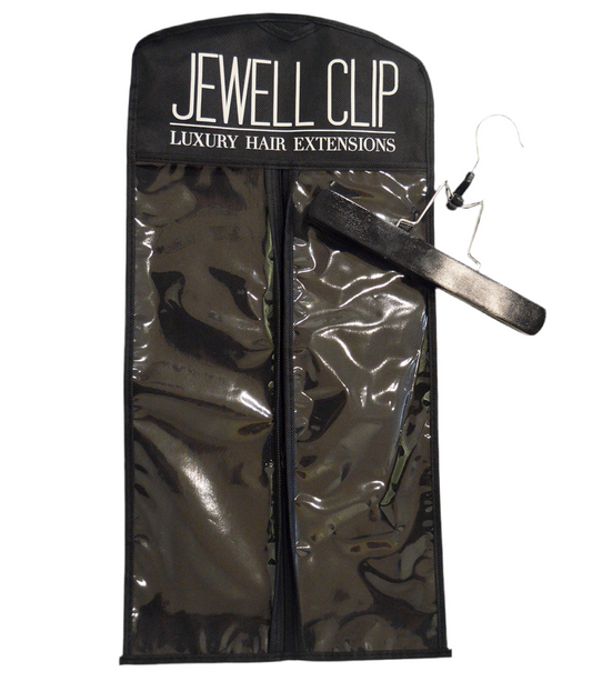 Jewell Clip Luxury Hair Extensions Carrier with Hanger