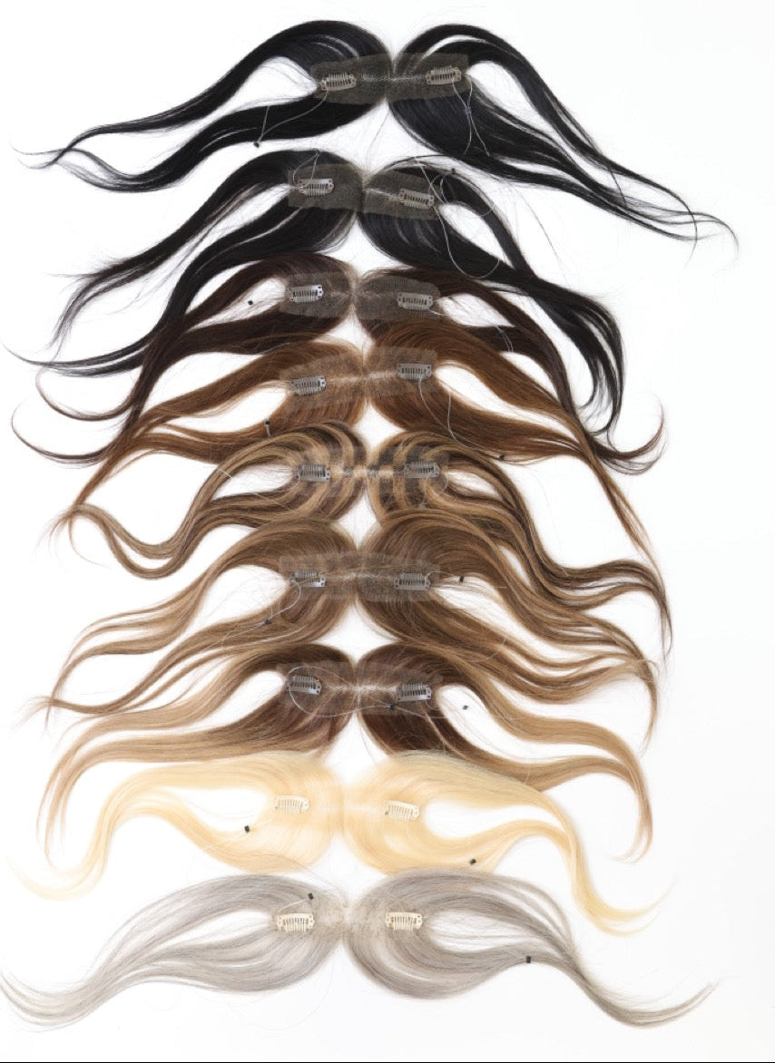 10” Human Hair Clip in Bangs with String – Jewell Clip display picture 1