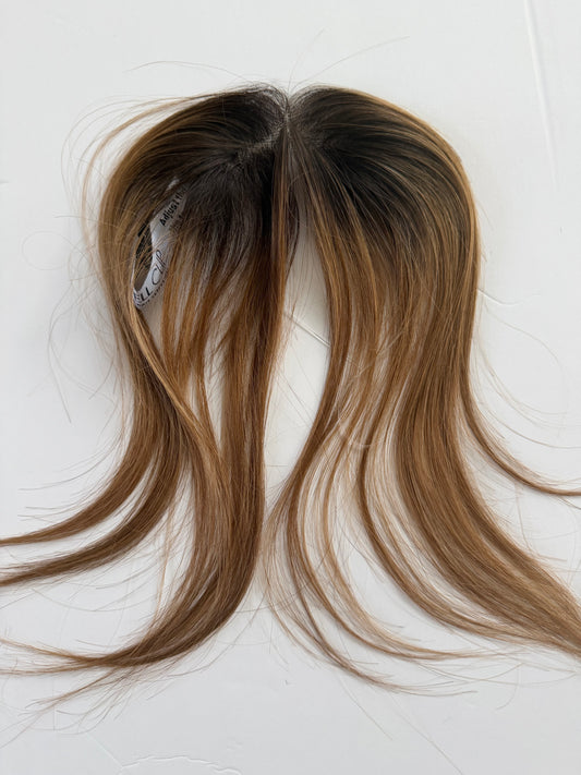 10” Human Hair Clip in Bangs with String