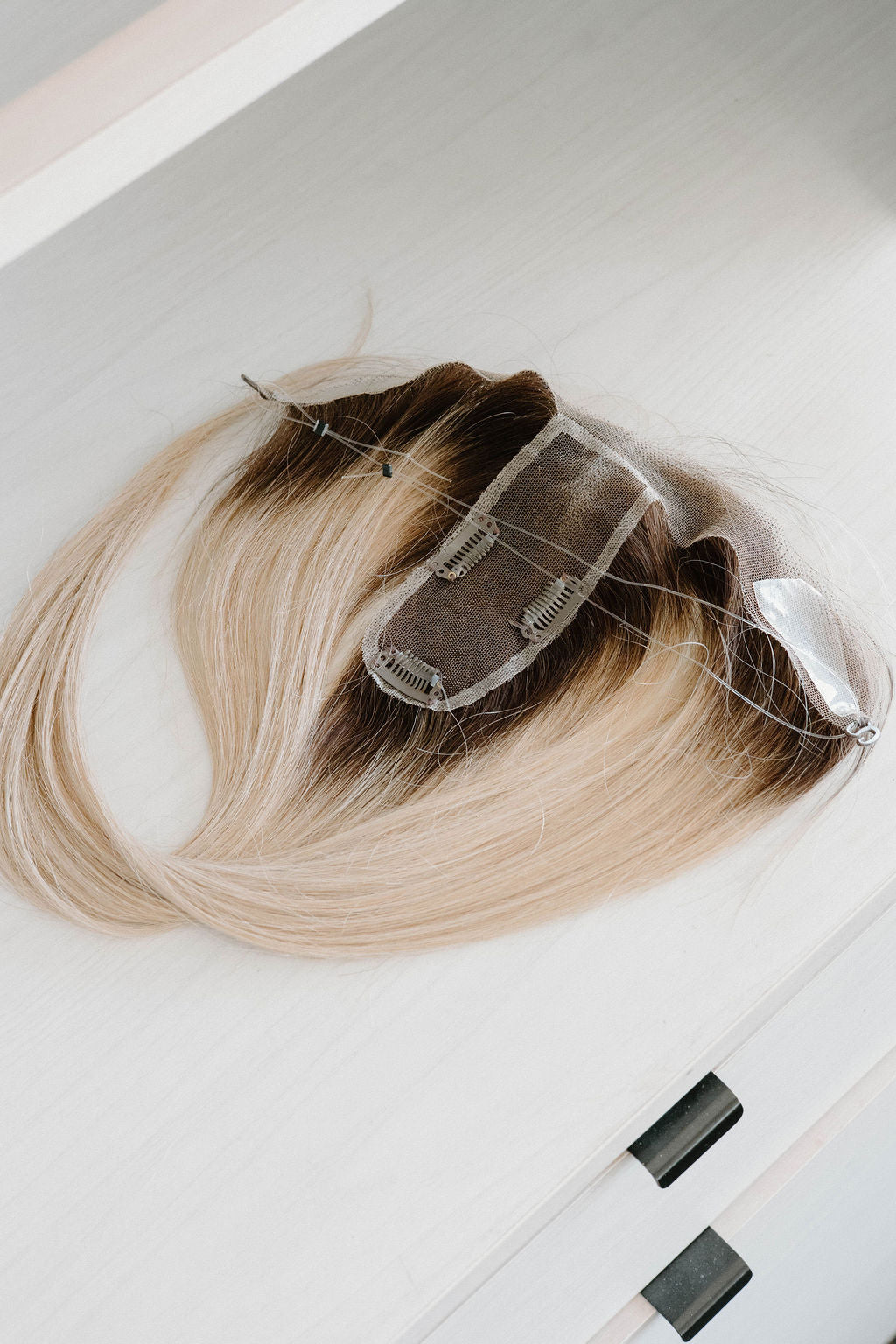 Hybrid Hairline Topper- Human Hair halo and Clip-In with Full