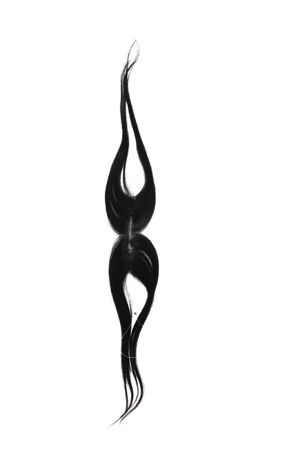 10” Human Hair Clip in Bangs with String