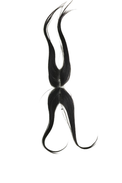 10” Human Hair Clip in Bangs with String