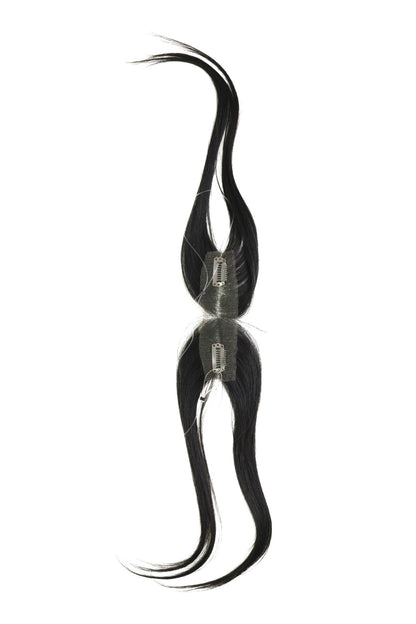 10” Human Hair Clip in Bangs with String