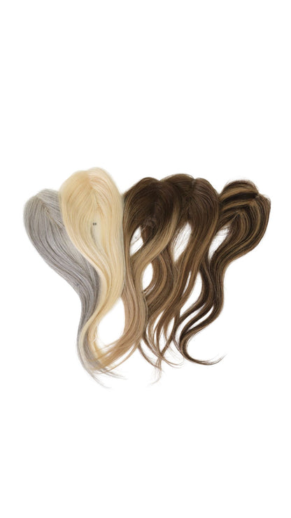 10” Human Hair Clip in Bangs with String