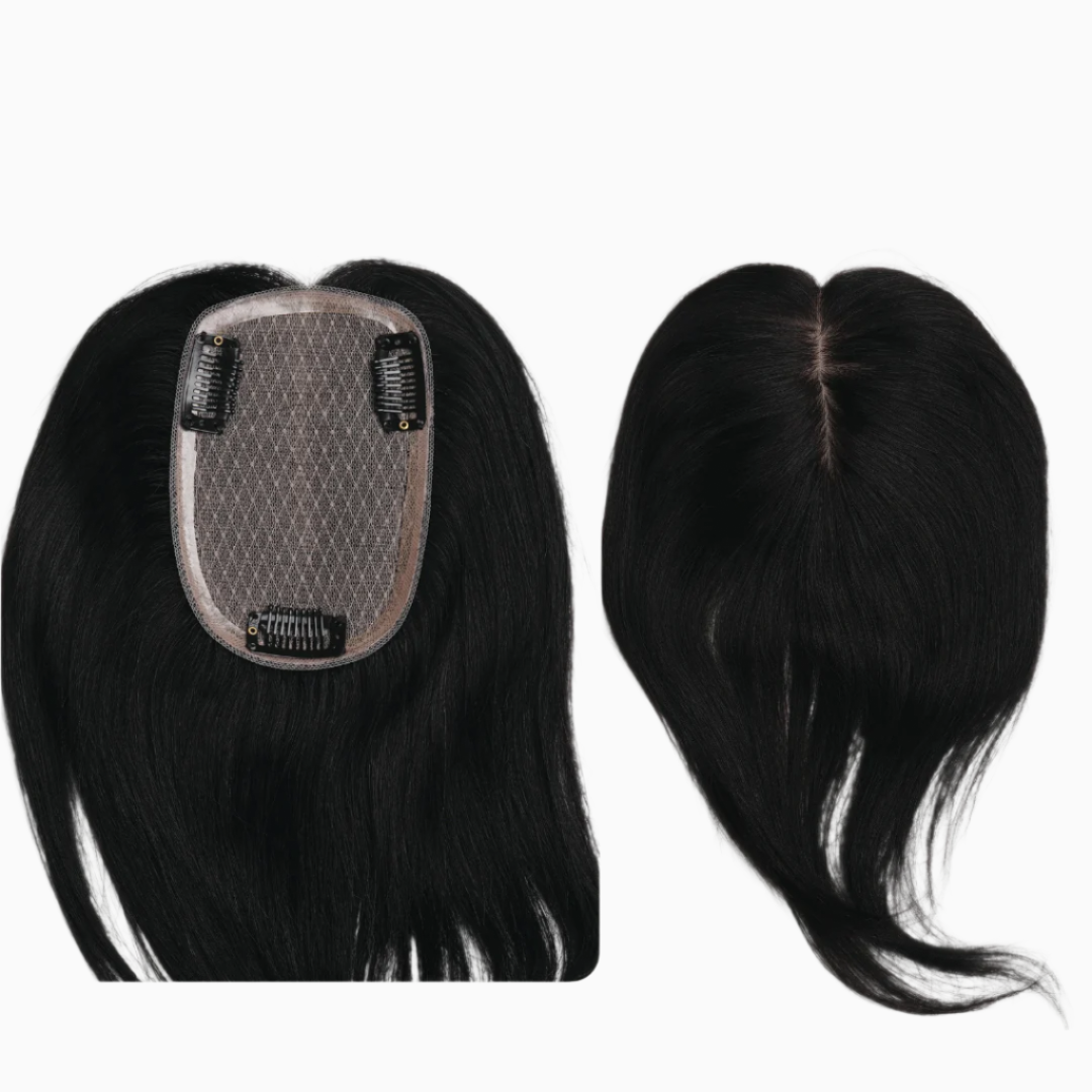 Silk Base Human Hair Topper (with clips)