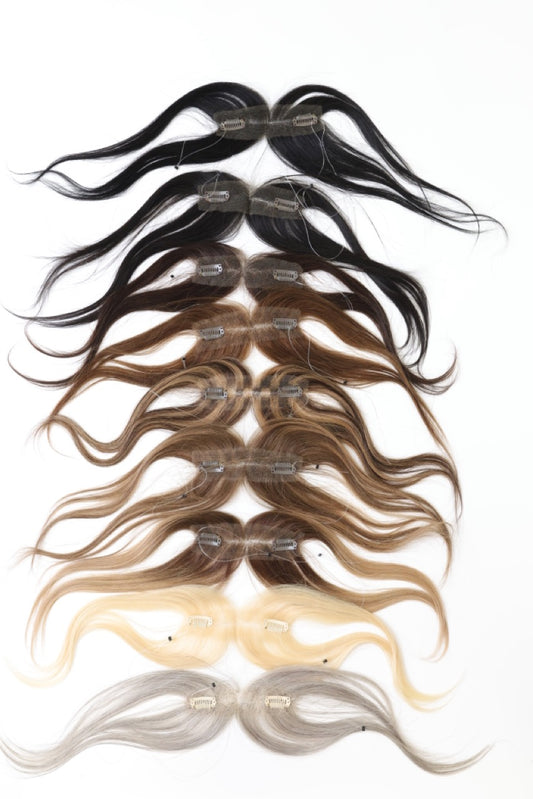10” Human Hair Clip in Bangs with String