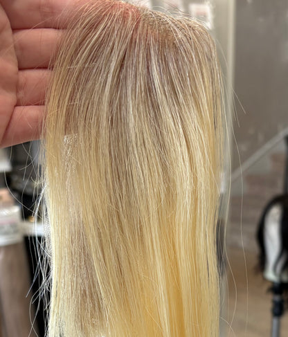 10” Human Hair Clip in Bangs with String