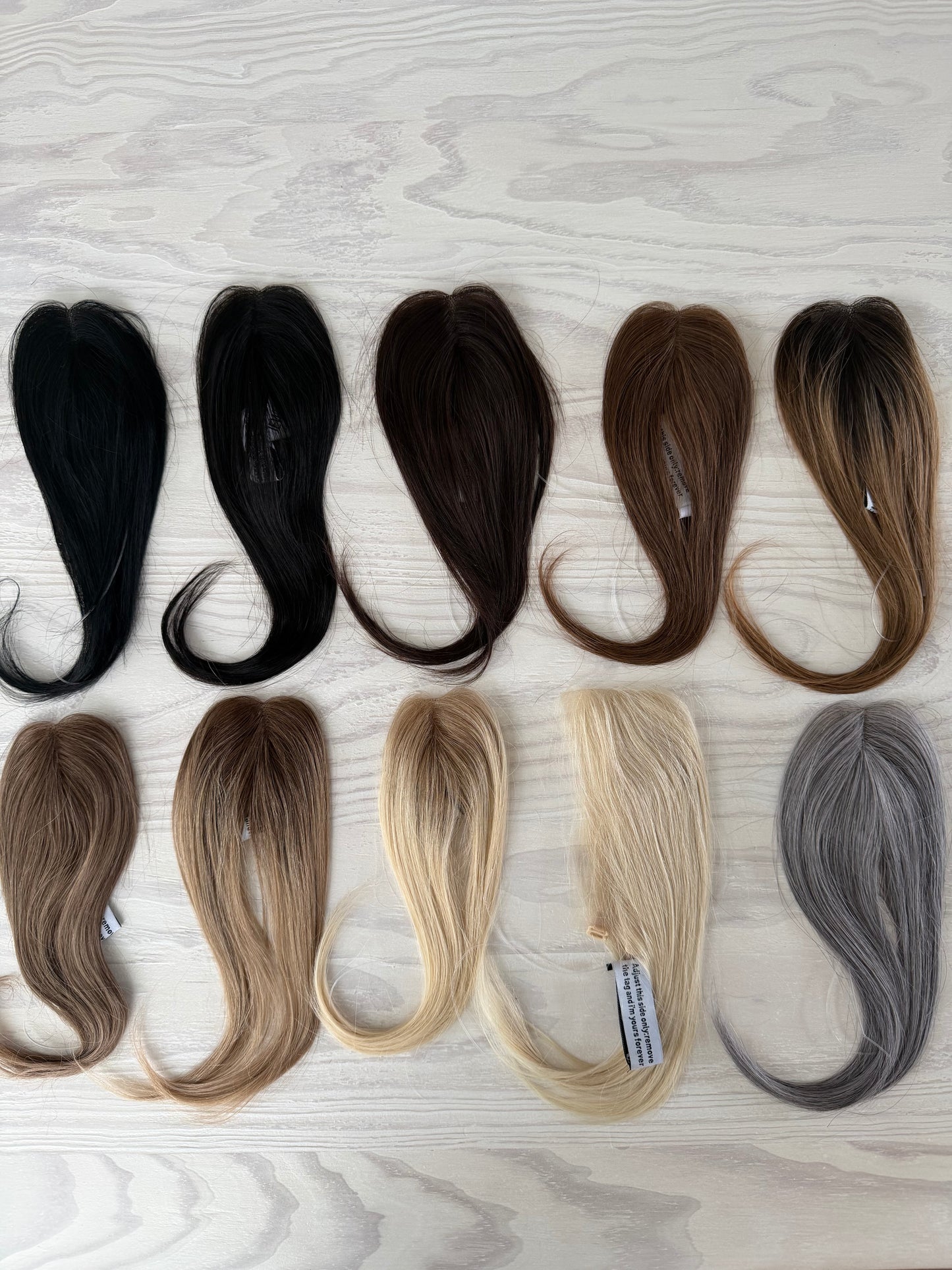 10” Human Hair Clip in Bangs with String