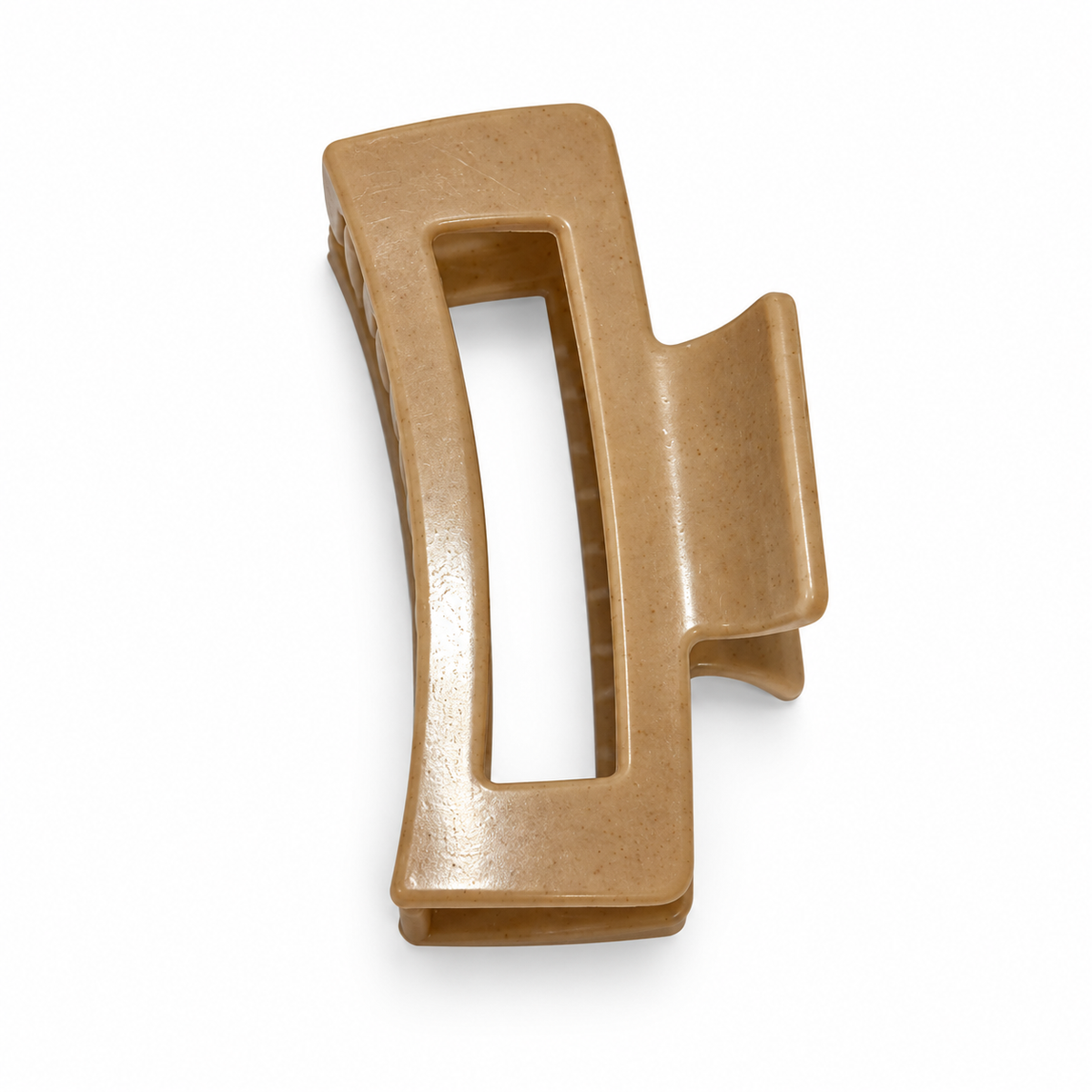 Beige Rectangle Claw Clip