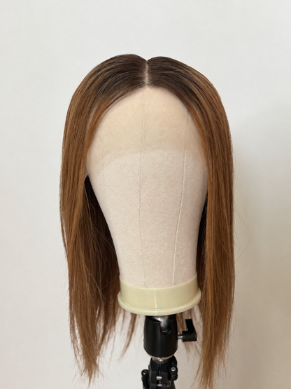 Cecilia chestnut balayage wig, front-cleaned