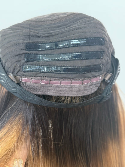 Cecilia chestnut balayage wig, nape