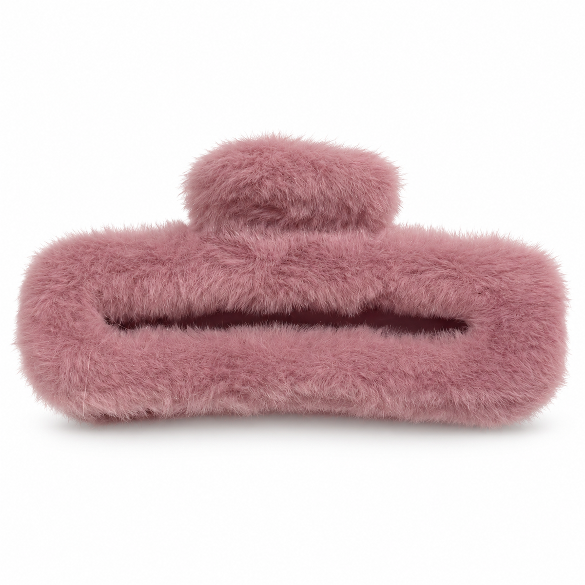 Fuzzy Pink Claw Clip