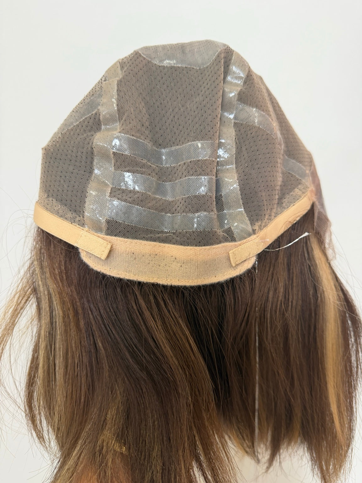 Gabriella 12-inch dark blonde European full lace wig, nape view