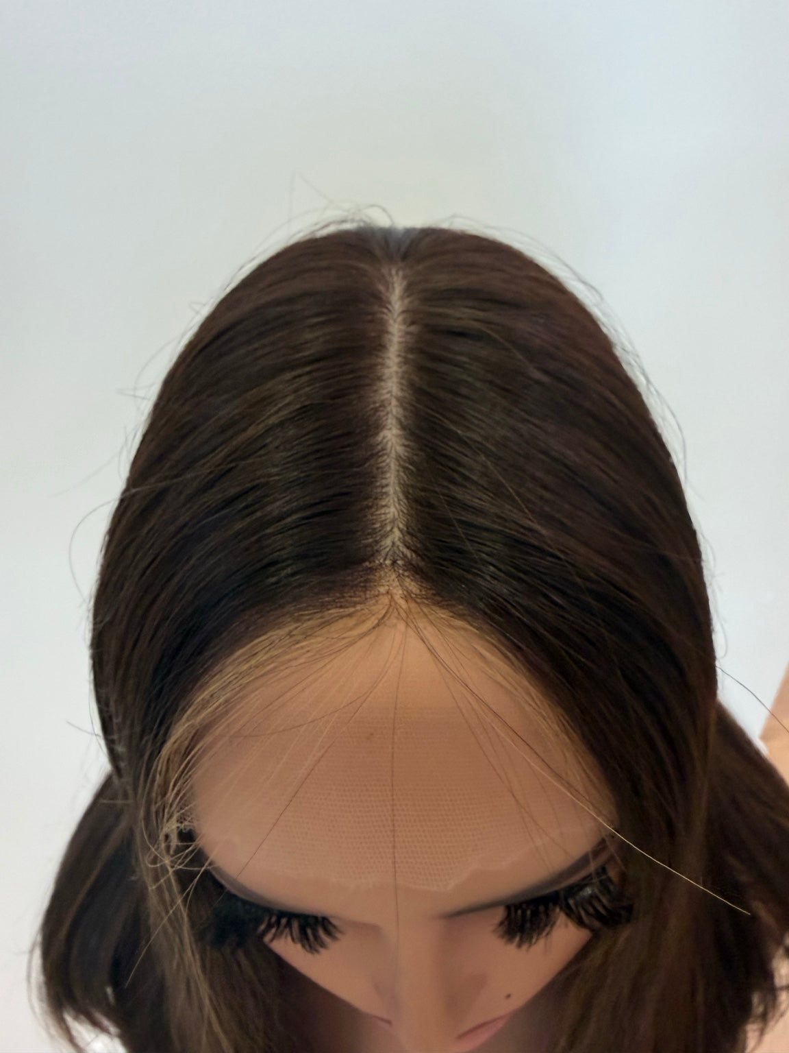 Gemma European hair wig, top part