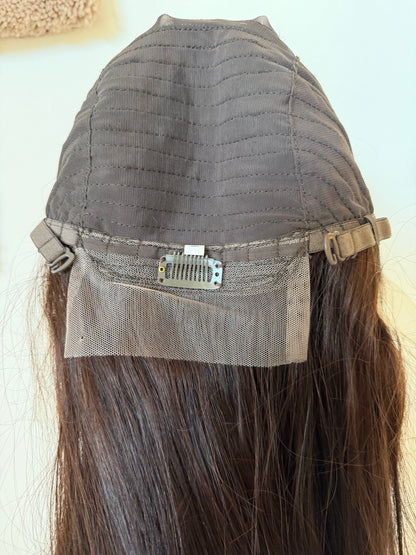 Gianna dark warm brown wig, adjustable cap