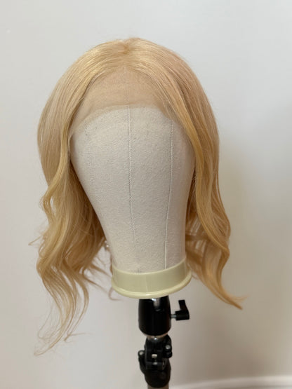 Monica wig front view on mannequin
