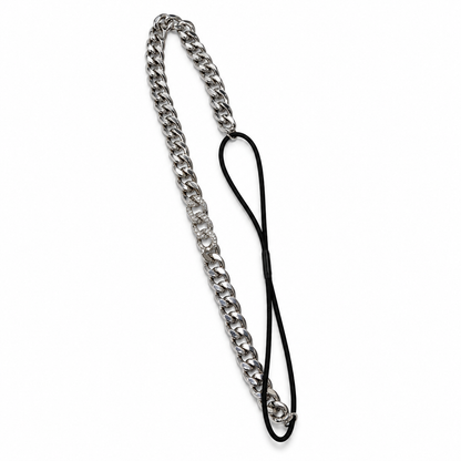 Silver Diamond Stud Chain Headband
