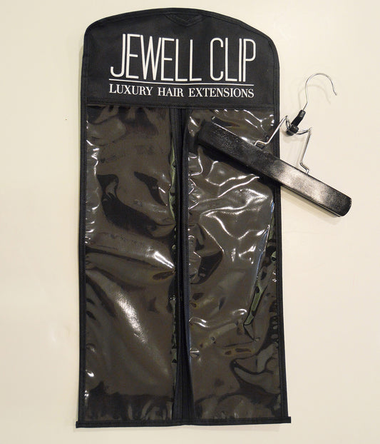 Jewell Clip Luxury Hair Extensions Carrier with Hanger